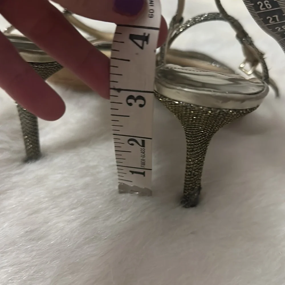 Jimmy Choo silver evening shoe size 36 / 6 - Picture 5 of 7